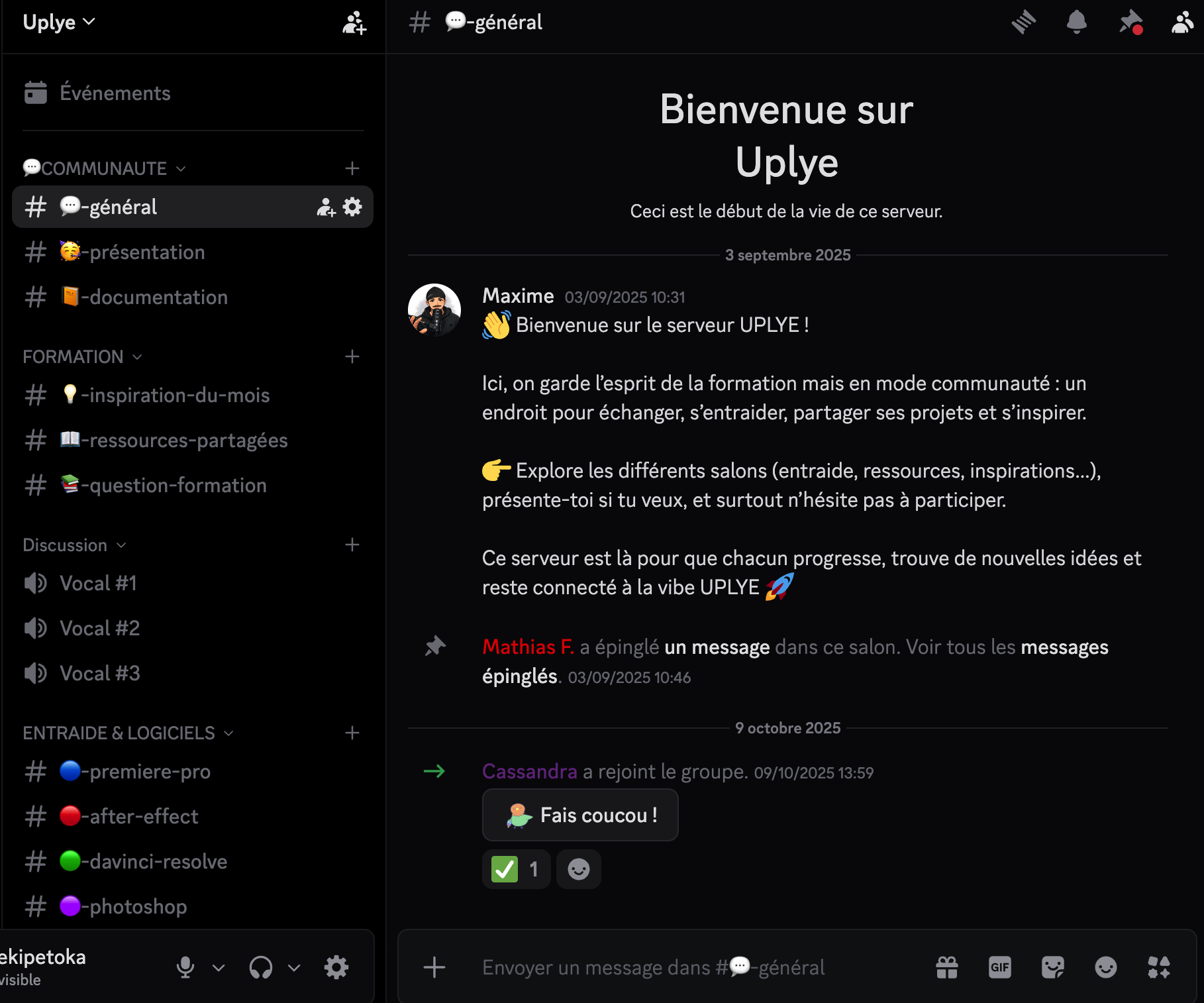 Communauté Uplye · accueil et ressources