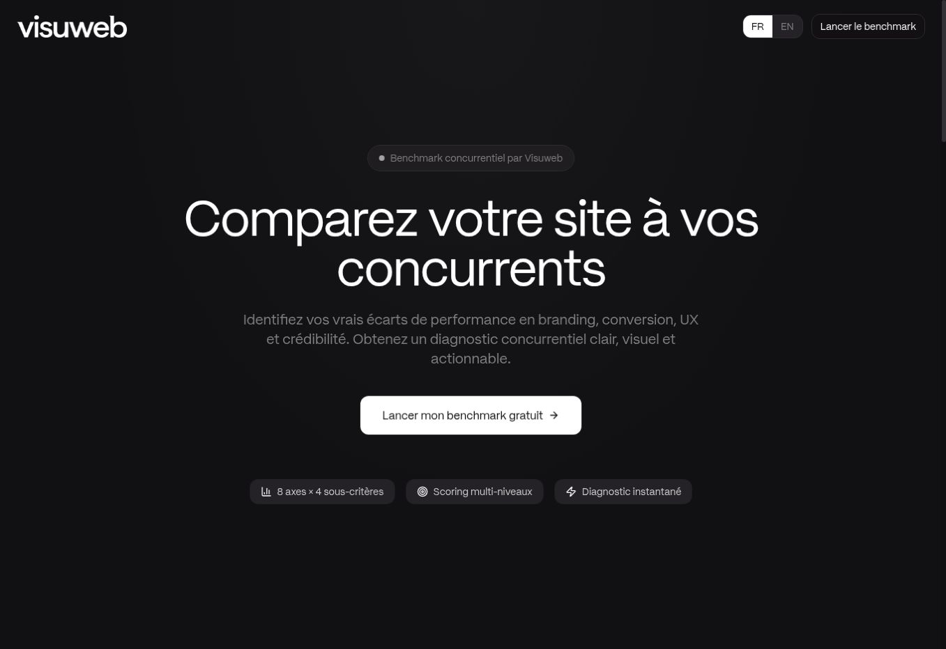 Lead magnet Visuweb · benchmark concurrentiel